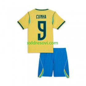 Brazil Matheus Cunha 9 Chidlren Domaći Nogometni Dres World Cup 2026